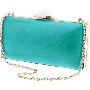 NWT Trina Turk clutch for Banana Republic blue acqua